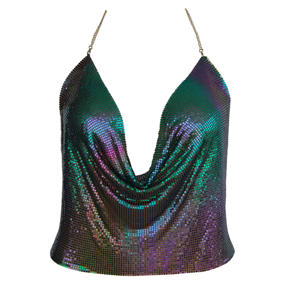 Love in Leather Must Purple Glomesh Top - One Size