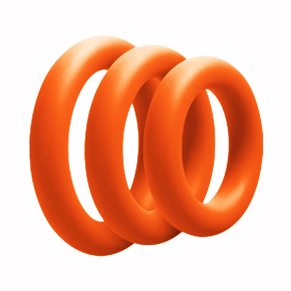 Love in Leather Silicone Fat Boy Cock Ring 3 Pack