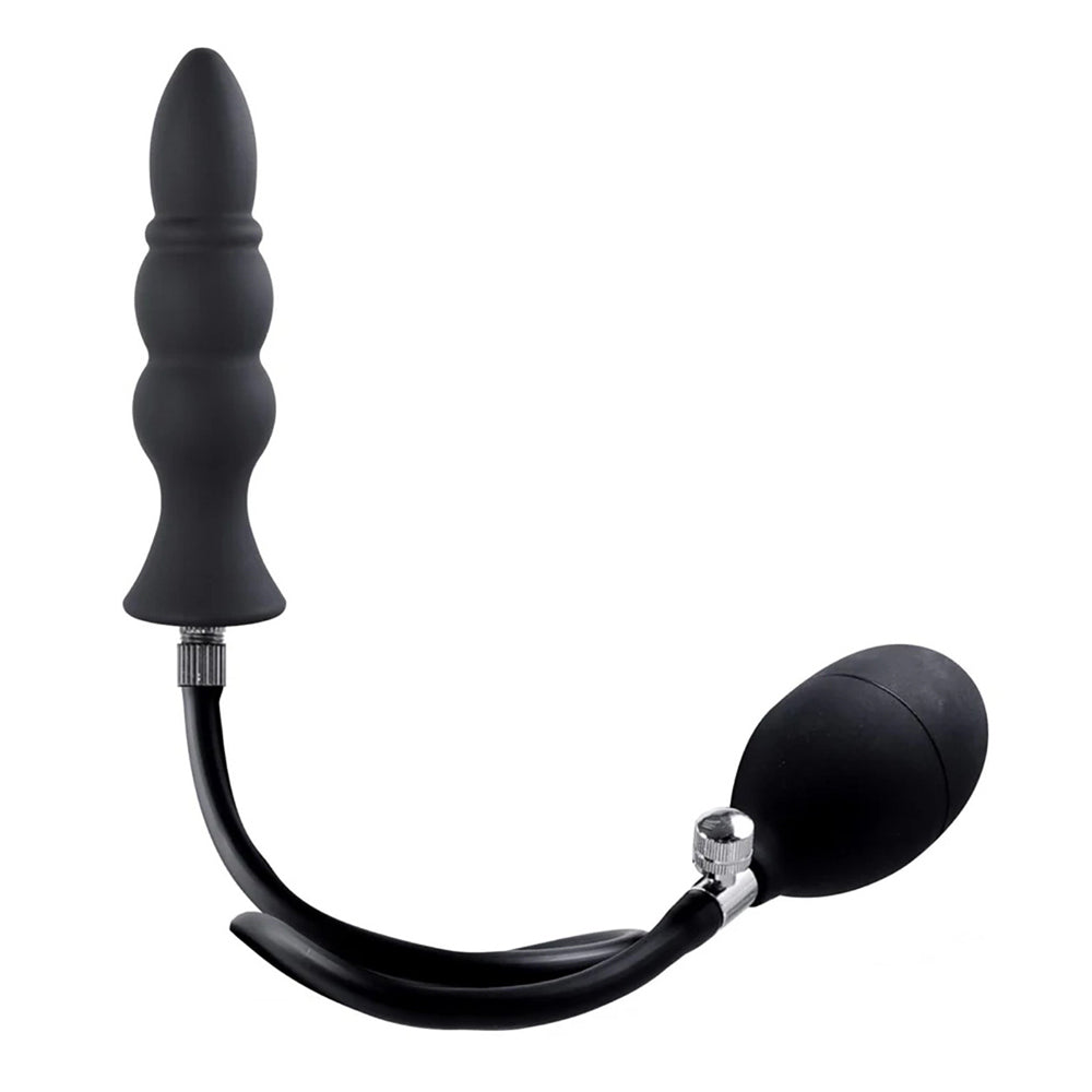 Excellent Power Strafe Classic Silicone Inflatable Butt Plug with Pump