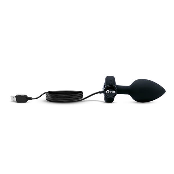 b-Vibe Vibrating Jewels Remote Control Butt Plug M/L Black