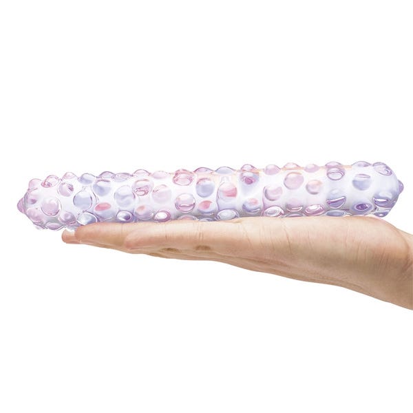 Glas 9-inch Purple Rose Nubby Dildo