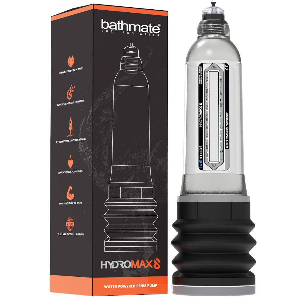 Bathmate Hydromax8 Water Powered Penis Pump - Clear