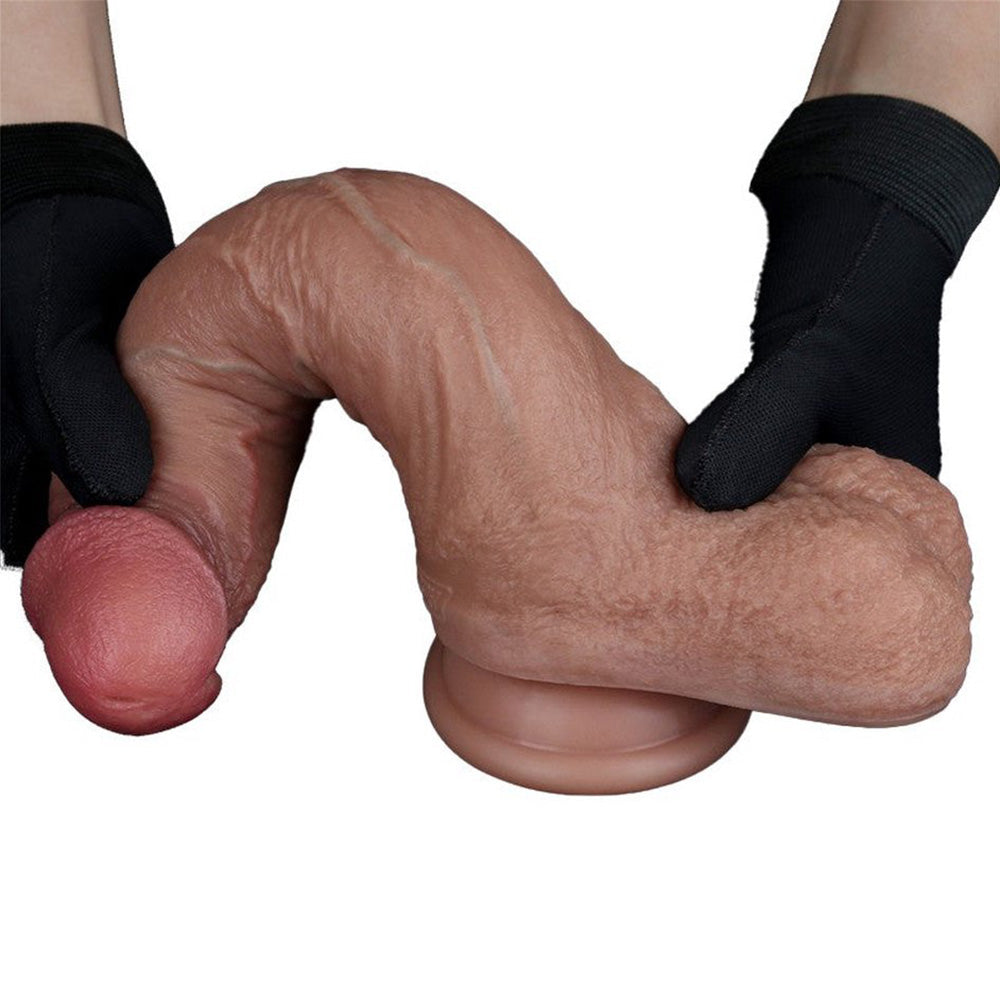 Lovetoy Nature Cock 8.5 inch Dual-Layered Silicone Cock Circumcised