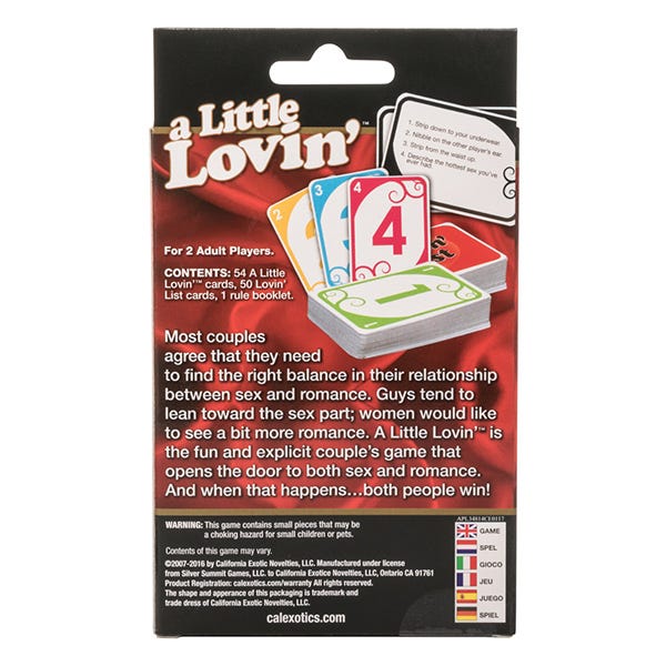 CalExotics A Little Lovin' Couple's Card Game