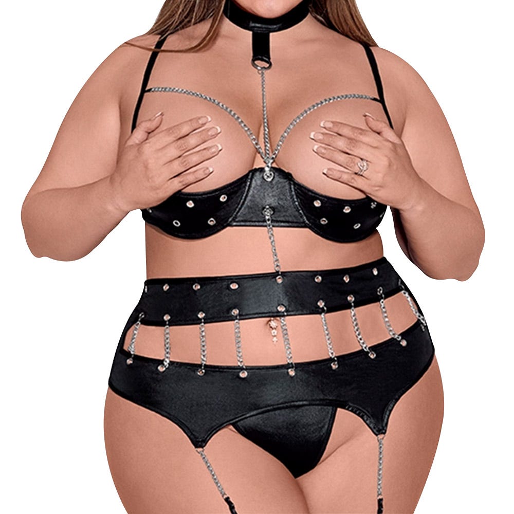 Lust Fetish Delilah Bra and Garter Set