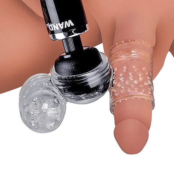 Wand Essentials Twin Turbo Strokers 2 in 1 Wand Attachment for Men