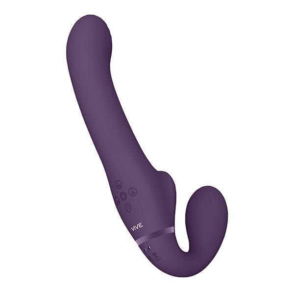 Vive Ai Triple Action Dual Vibrating Airwave Tickler Strapless Strap-On