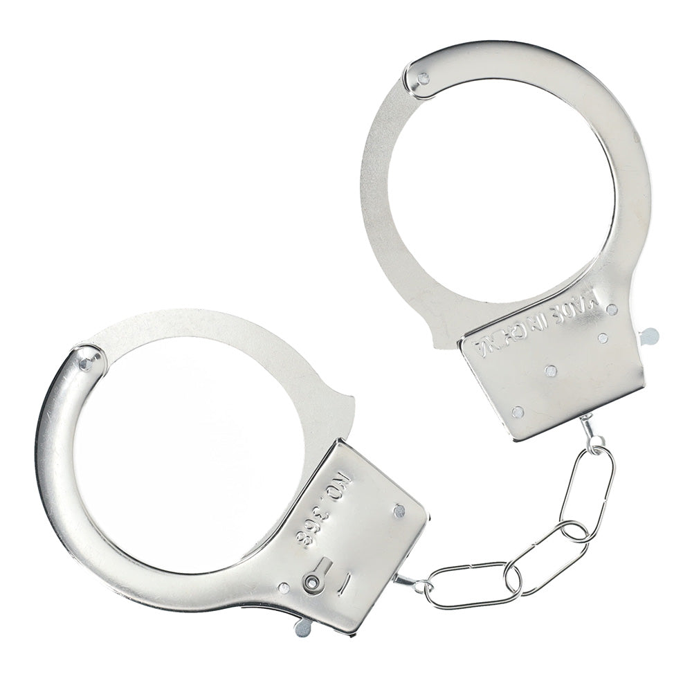 Shots Ouch! Classic Silver Metal Cuffs