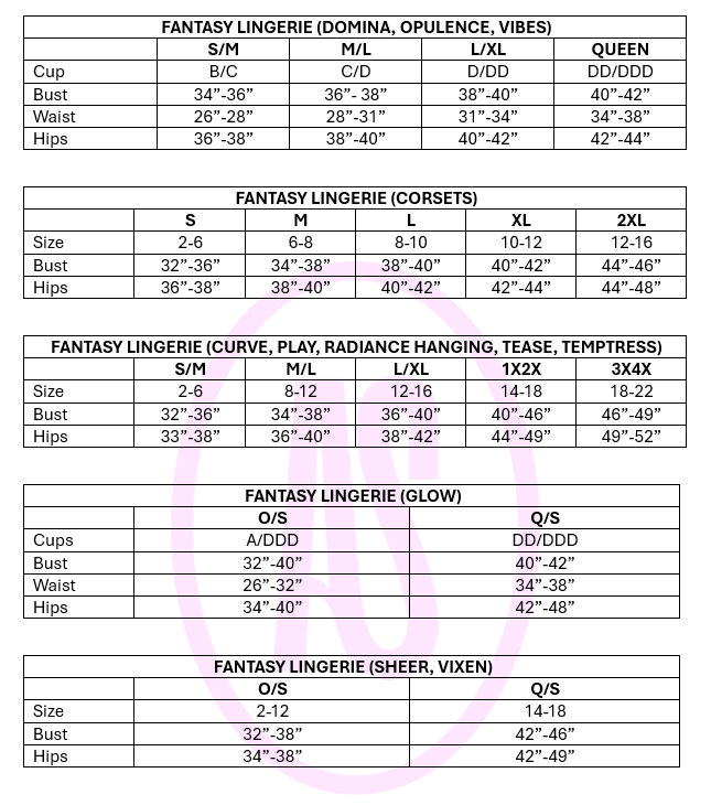 Fantasy Lingerie Sloan Bustier & Panty