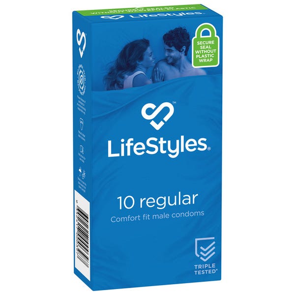 LifeStyles Regular 10 Pack and 2 SKYN Condoms