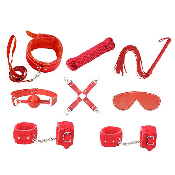 Love In Leather 9-Piece Bondage Kit