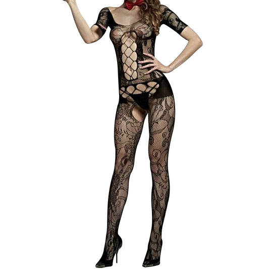 Rimes I'm Yours Lace Cut-Out Bodystocking