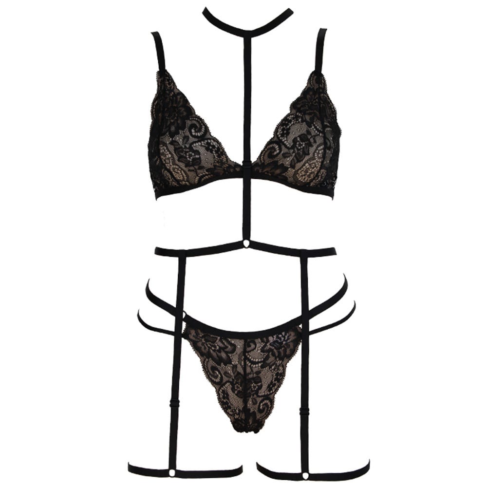 Love in Leather Muse Lace 3 Piece Set