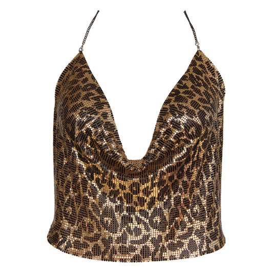 Love in Leather Muse Leo Glomesh Top - One Size