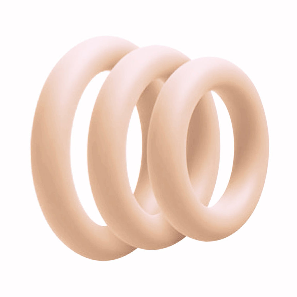 Love in Leather Silicone Fat Boy Cock Ring 3 Pack