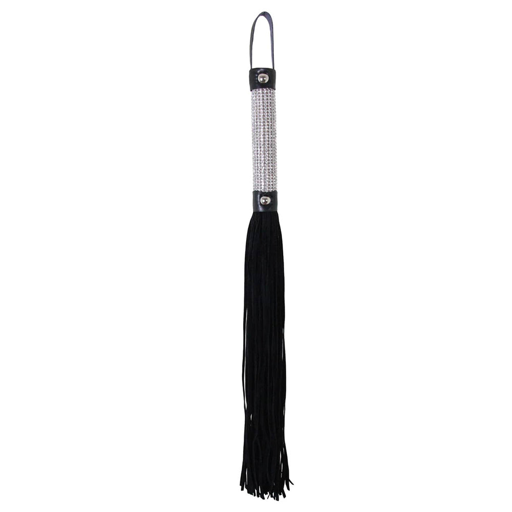 Love in Leather Diamonte Handle Flogger