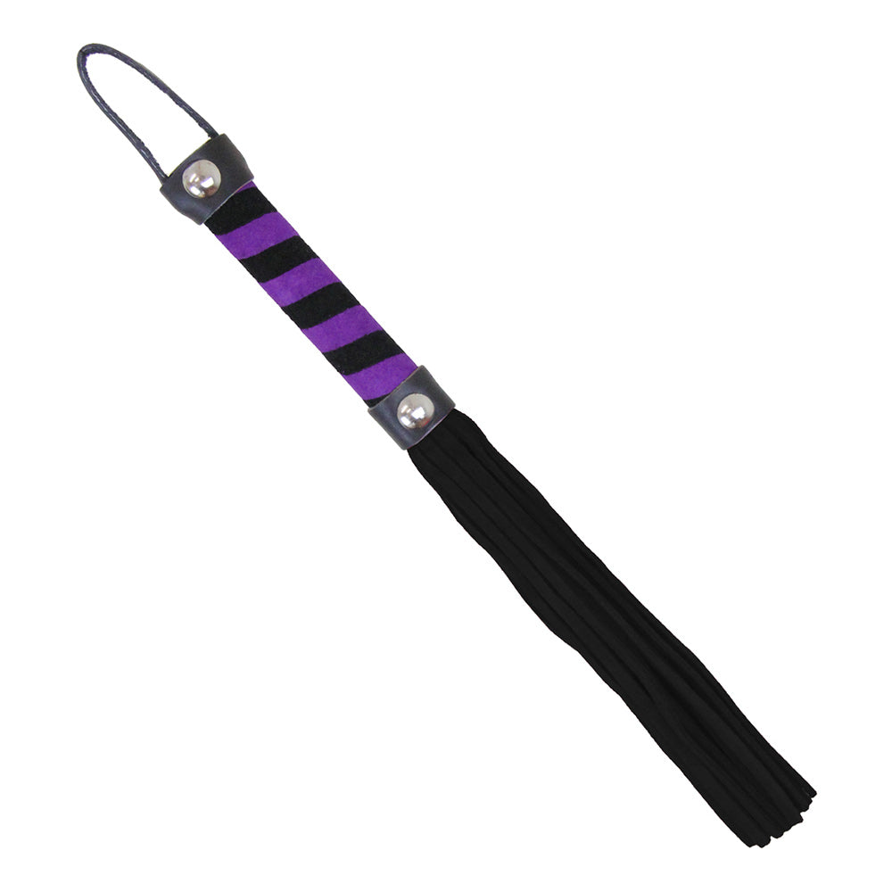 Love in Leather Willy Whip  - Black Purple