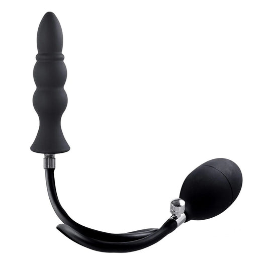 Excellent Power Strafe Classic Silicone Inflatable Butt Plug with Pump