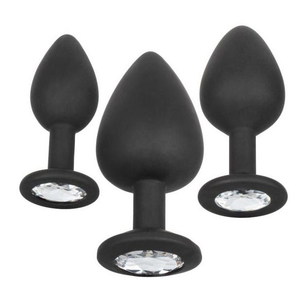 CalExotics Silicone Gem Anal Butt Plug Kit