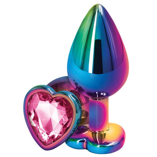 Rear Assets Multicolour Butt Plug - Medium - Pink