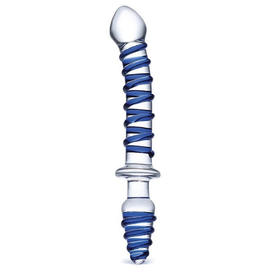 Glas 10-inch Mr Swirly Double Ended Glass Dildo