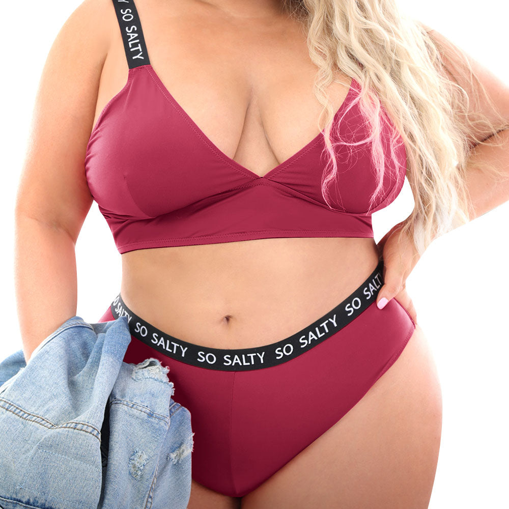 Fantasy Lingerie Vibe So Salty Queen Size Longline Bra & Cheeky Panty Set