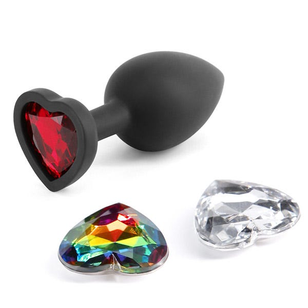 Glams Xchange Small Interchangeable Heart Gem Butt Plug