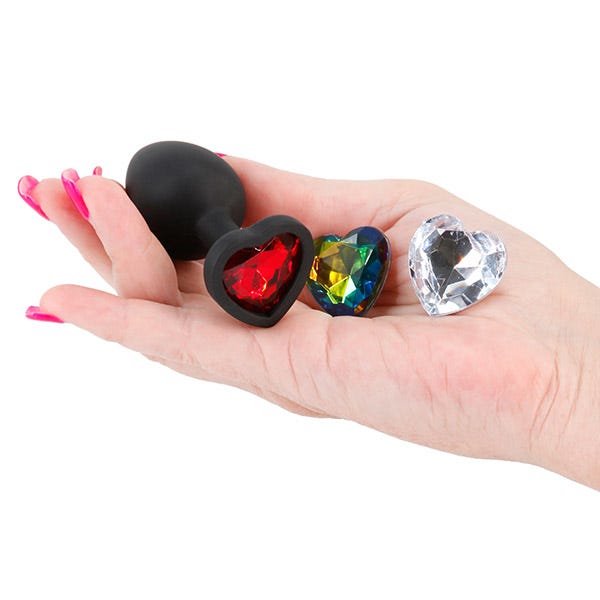 Glams Xchange Small Interchangeable Heart Gem Butt Plug
