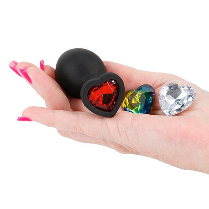 Glams Xchange Medium Interchangeable Heart Gem Butt Plug