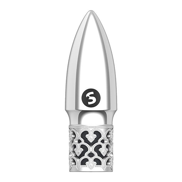 Royal Gems Glitter Rechargeable Bullet Vibrator - Silver