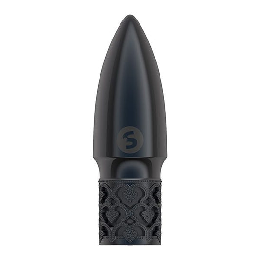 Royal Gems Glitter Rechargeable Bullet Vibrator - Gunmetal