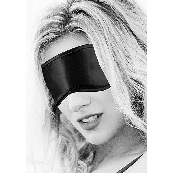 Ouch Black & White Satin Eye Mask