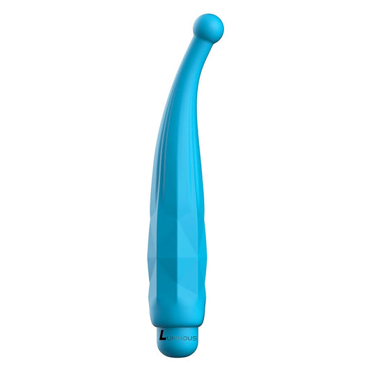 Luminous Lyra Ultra Soft Silicone 10-Speed Round Tip Bullet Vibrator - Turquoise