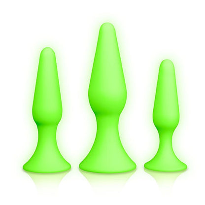 Ouch! Glow In The Dark Silicone Butt Plug Set