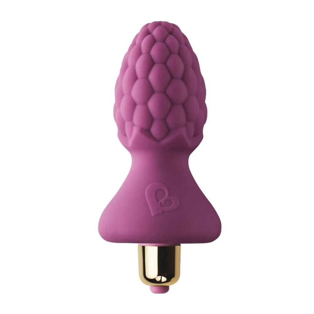 Rocks Off Ass-Berries Raspberry Vibrating Butt Plug