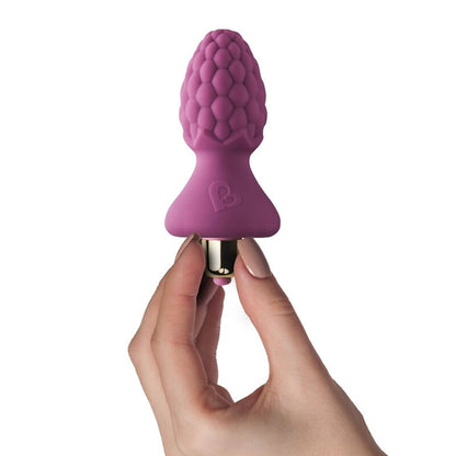 Rocks Off Ass-Berries Raspberry Vibrating Butt Plug