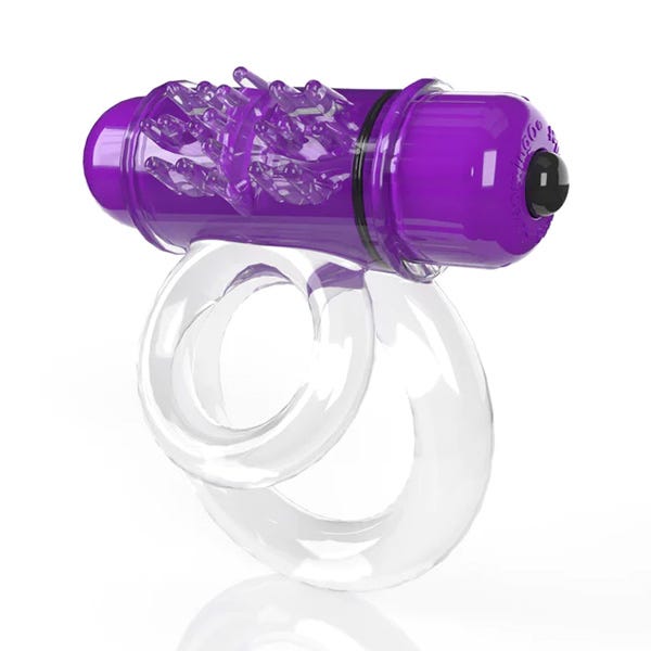 Screaming O - 4B Double O Vibrating Bullet Dual Cock Ring