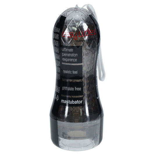 Easy Rider Clear Rounded Case Masturbator - Black