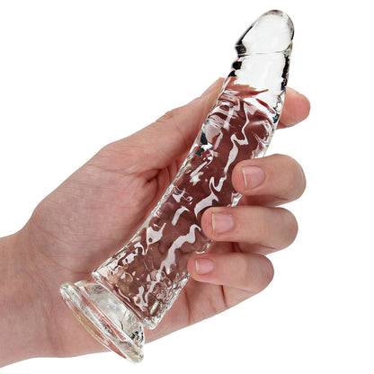 RealRock 6 Inch Crystal Clear Realistic Dildo with Suction Cup Base