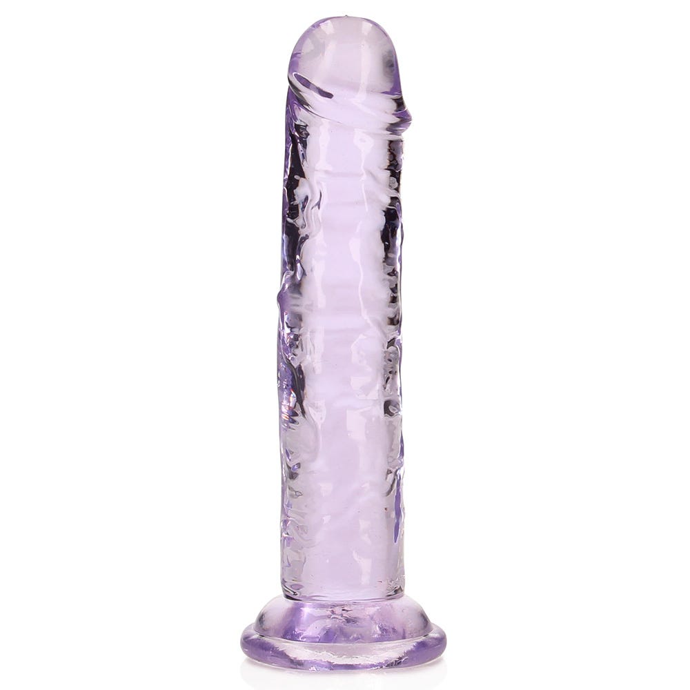 Realrock 6 inch Crystal Clear Realistic Suction Cup Dildo