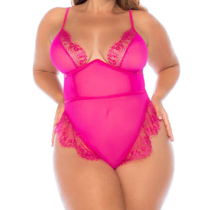 Mapale Underwire Eyelash Lace Bodysuit
