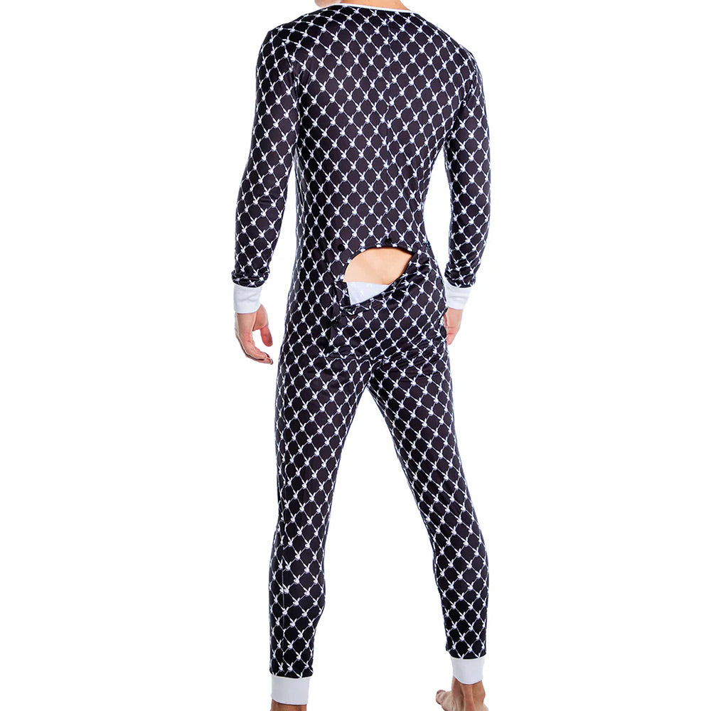 Playboy Mens Bunny Cozy Lounge Union Suit