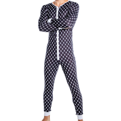 Playboy Mens Bunny Cozy Lounge Union Suit