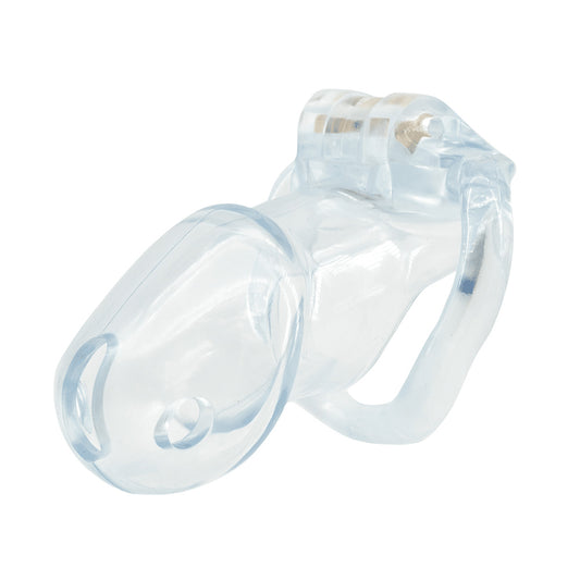 Love In Leather Long Lockable Resin Cock Cage