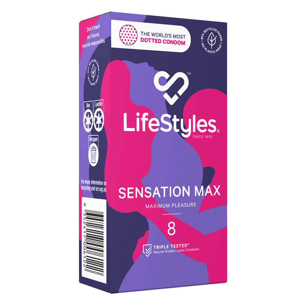 LifeStyles Sensation Max Condoms 8 pack