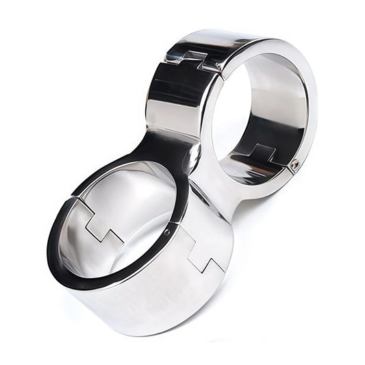 Triune Cross Angle Stainless Steel Wrist Cuffs