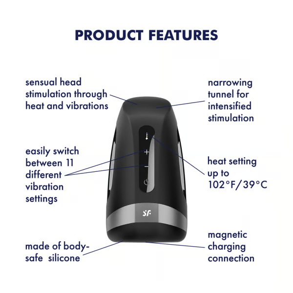 Satisfyer Heat Vibration Waterproof Vibrating Stroker