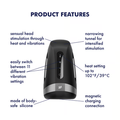 Satisfyer Heat Vibration Waterproof Vibrating Stroker
