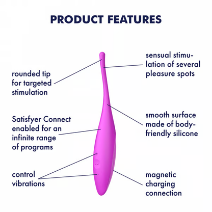 Satisfyer Twirling Joy Tip Pinpoint Vibrator with App Control