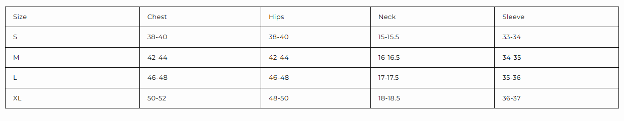 Roma Playboy Size Chart Mens
